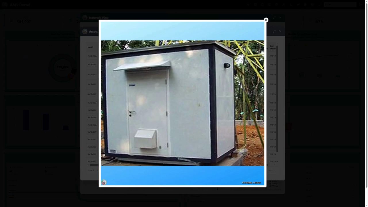 AMS portal captured cabinet evidence image